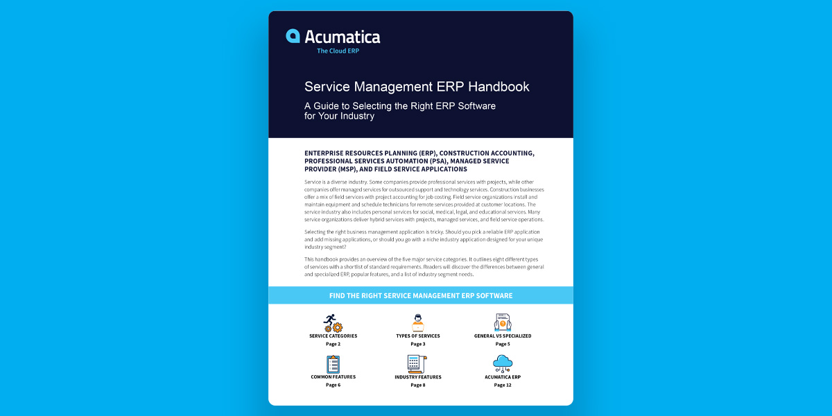 Acumatica Service Management ERP Handbook