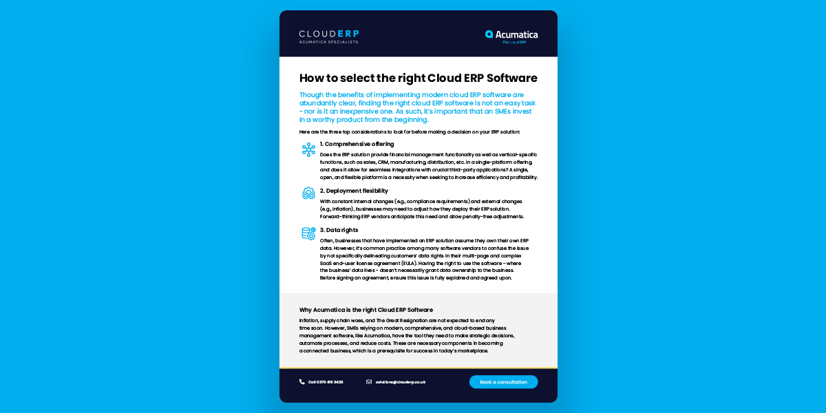 How to select the right Cloud ERP Software